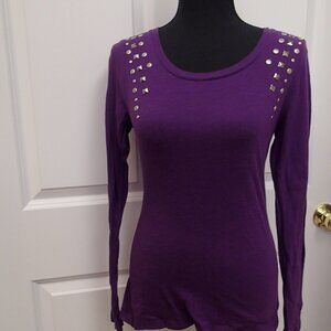 Miley Cyrus Max Azria Purple Ladies Top Size Large